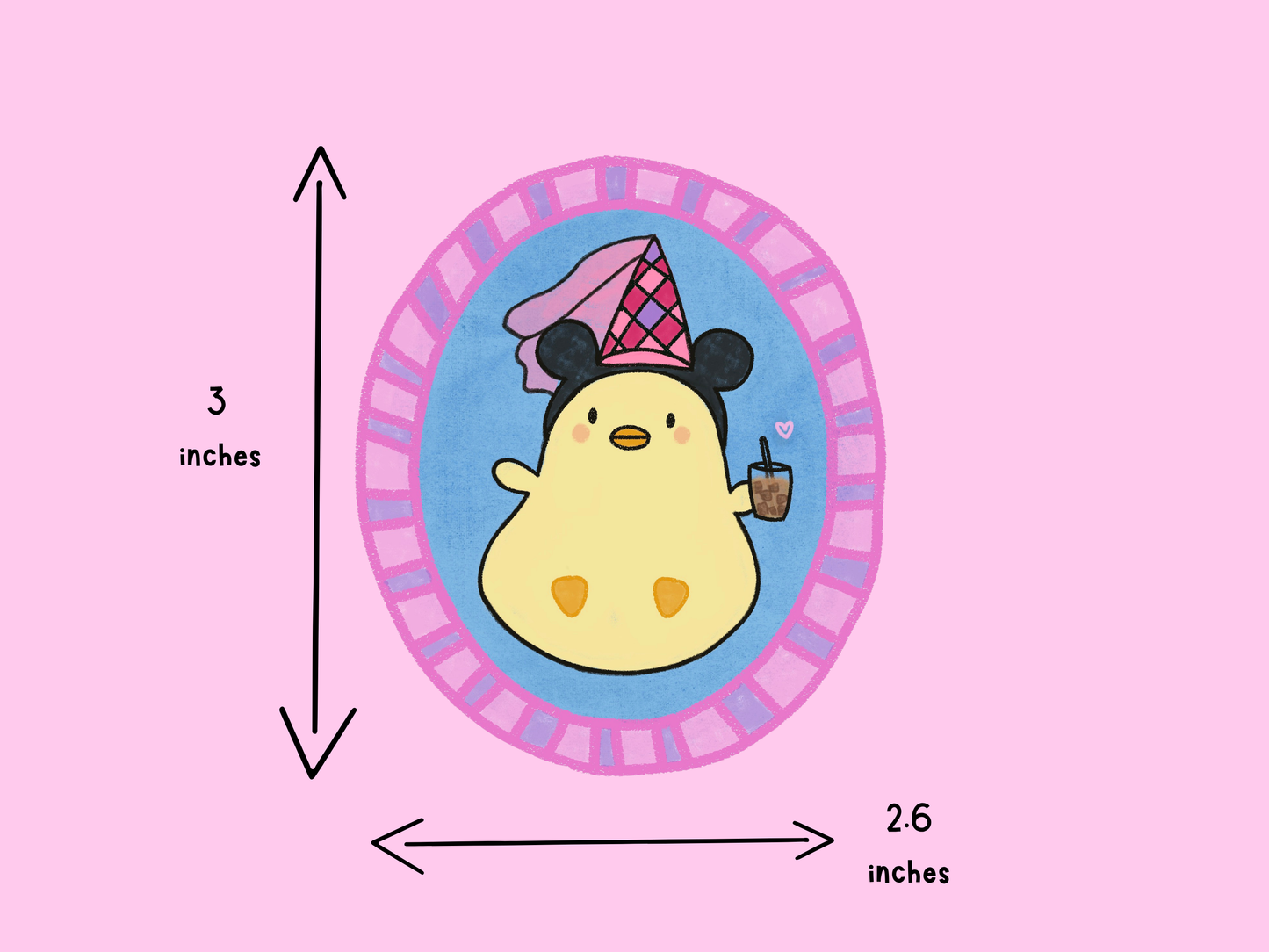Park Ducky Princess Sticker - Vinyl Waterproof