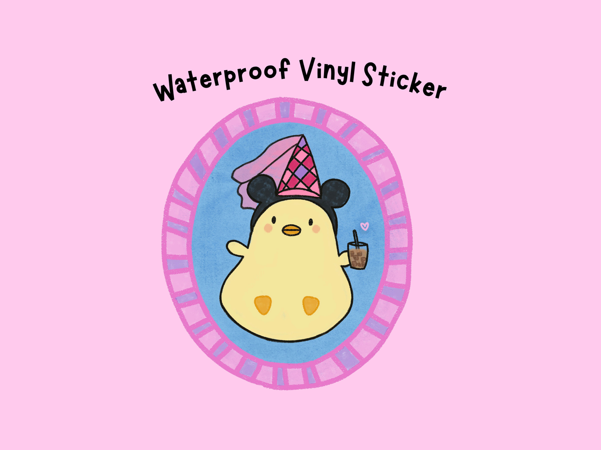 Park Ducky Princess Sticker - Vinyl Waterproof