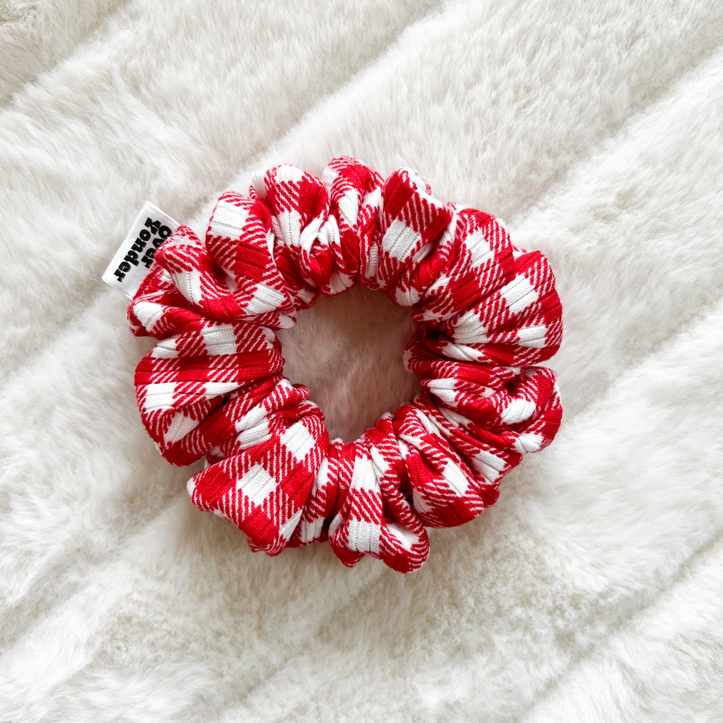 Knit Picnic Red Scrunchie