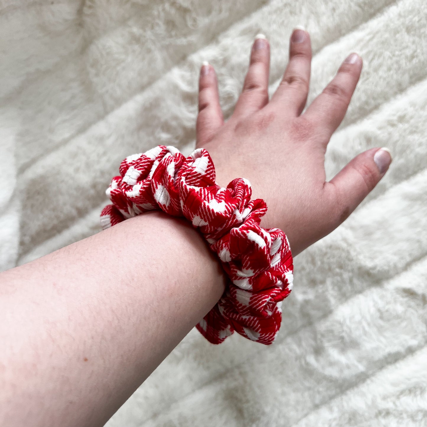 Knit Picnic Red Scrunchie