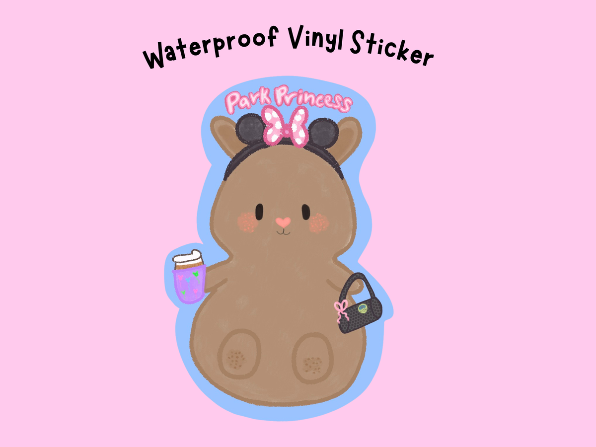 Park Bunny Princess Sticker - Vinyl Waterproof