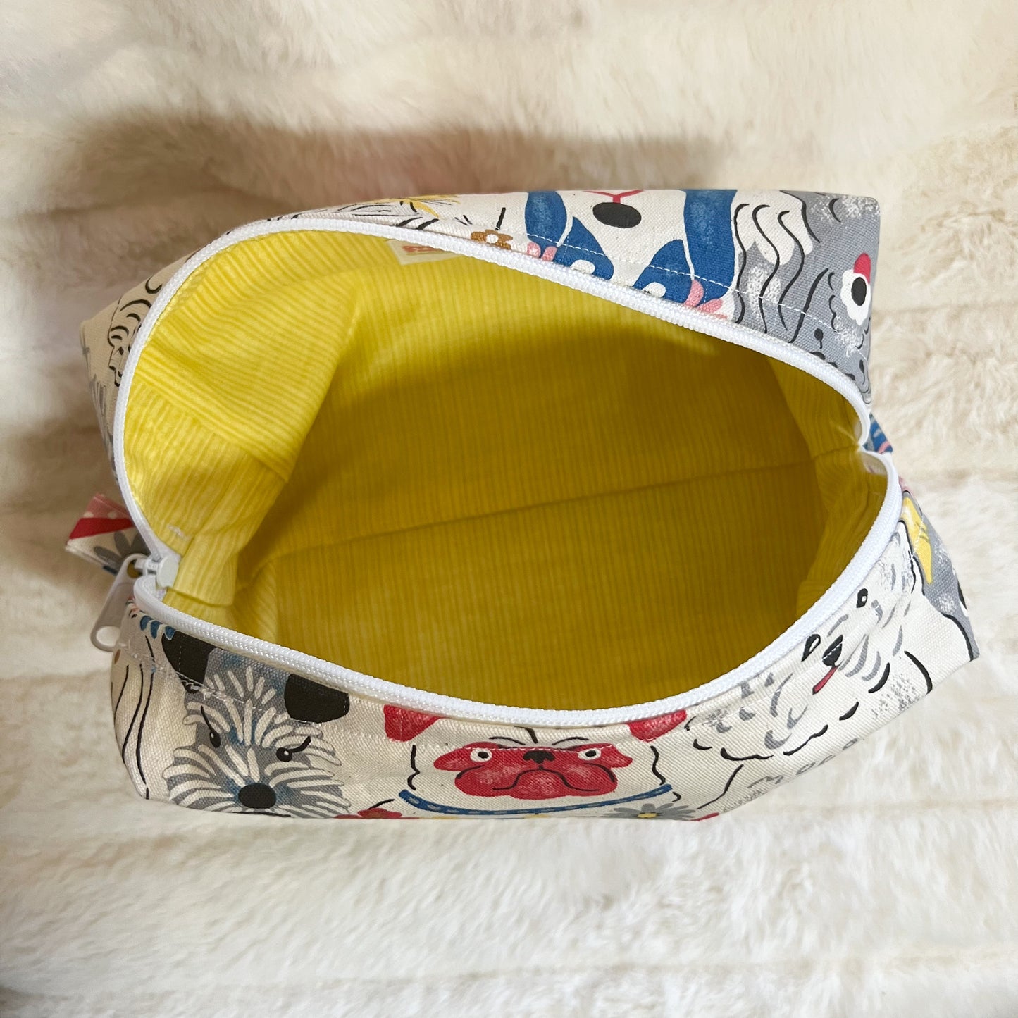 Boxy Pouch - Tiny Batch - Bright Dogs