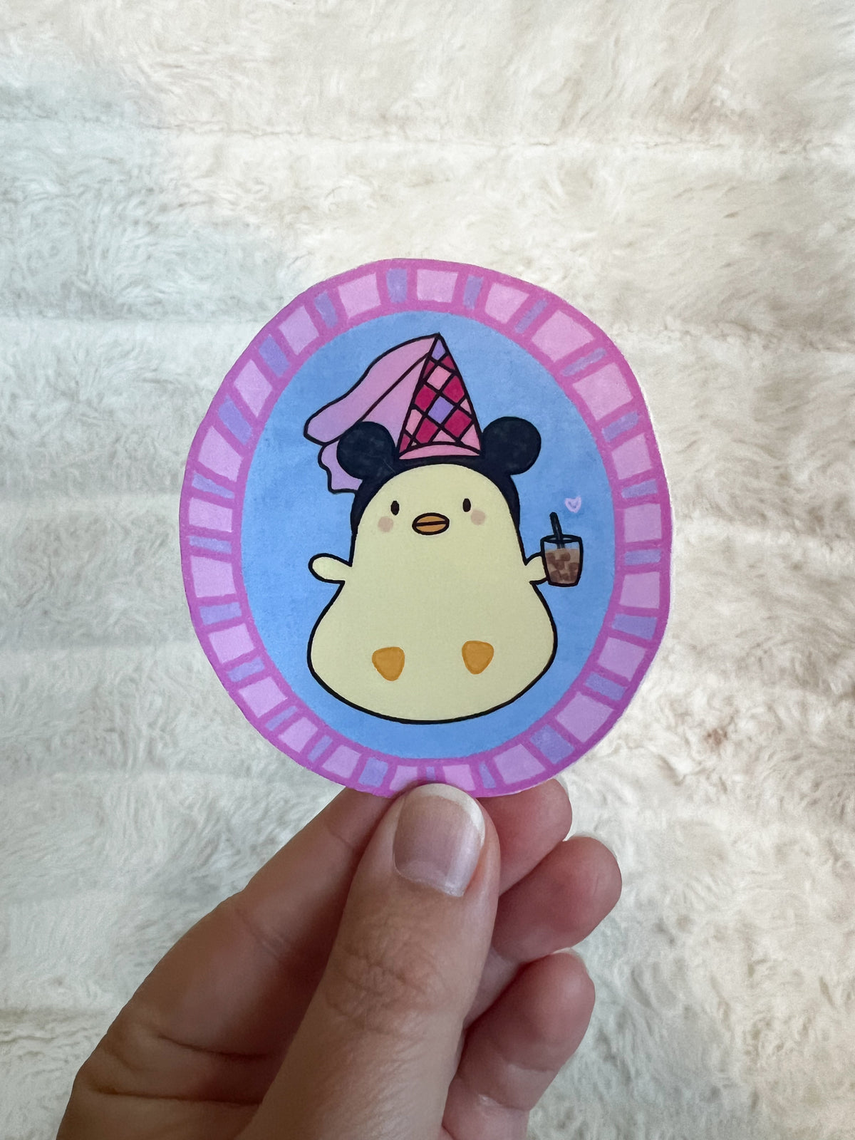 Park Ducky Princess Sticker - Vinyl Waterproof