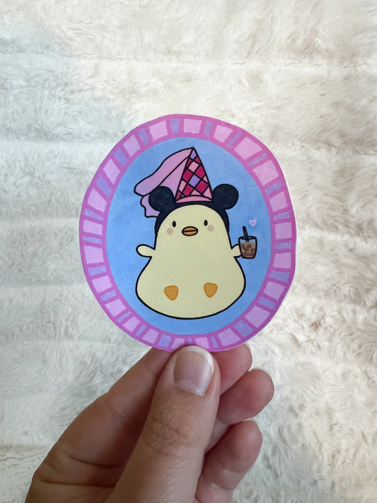 Park Ducky Princess Sticker - Vinyl Waterproof