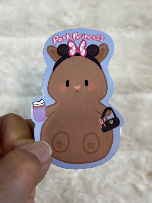 Park Bunny Princess Sticker - Vinyl Waterproof